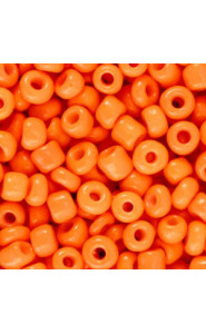 Seed beads 6/0 (4mm) Deep neon orange